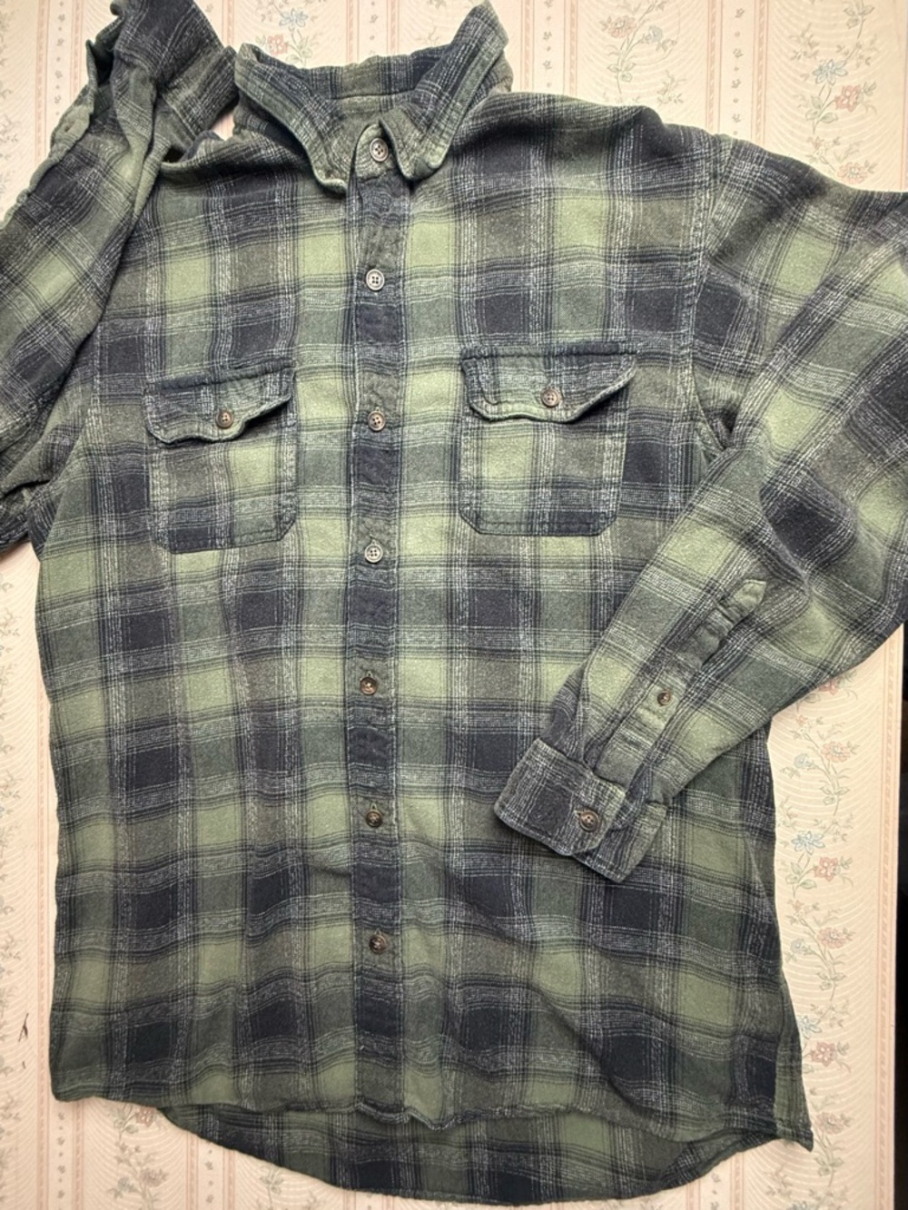 Redhead Men’s Flannel Shirt Green Plaid Large L